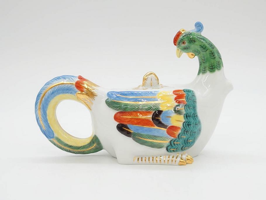 ドイツ　マイセン　Meissen　鳳凰　300周年記念　2010年　世界限定100個　証明書付き　華やかな色彩と優美な姿が目を惹くポット(鳥、鶏、トリ、金彩、Rooster Pot、洋食器)(R-073184)