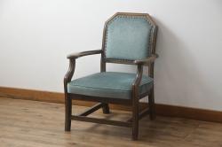 中古　リプロダクト品　ハーマンミラー(Hermanmiller)　アルミナム　ブラウンカラーが渋いアームチェア(オフィスチェア、椅子)(R-048900)