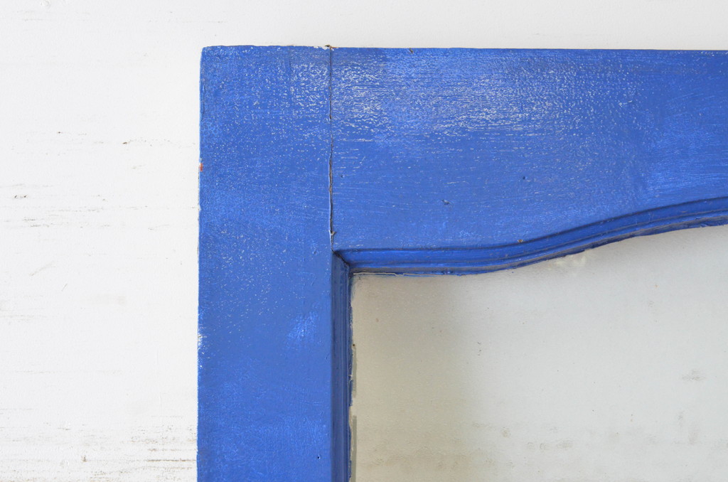 イギリスアンティーク　ペイント仕上げ限定　鮮やかな青色が目を惹くペイントドア1枚(扉、建具、英国)(R-064960)