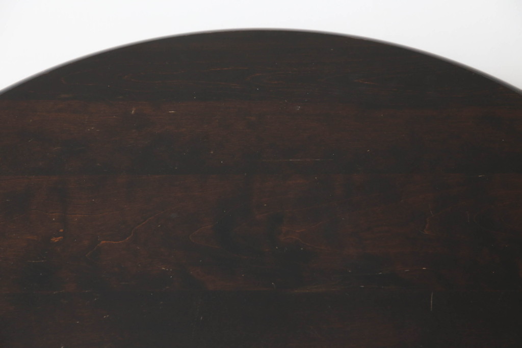 和製ビンテージ　北海道民芸家具　樺(カバ)材　HM472シリーズ　上品な優しい雰囲気を醸し出す円形テーブル(ラウンドテーブル、ダイニングテーブル、コーヒーテーブル、ヴィンテージ)(R-073304)