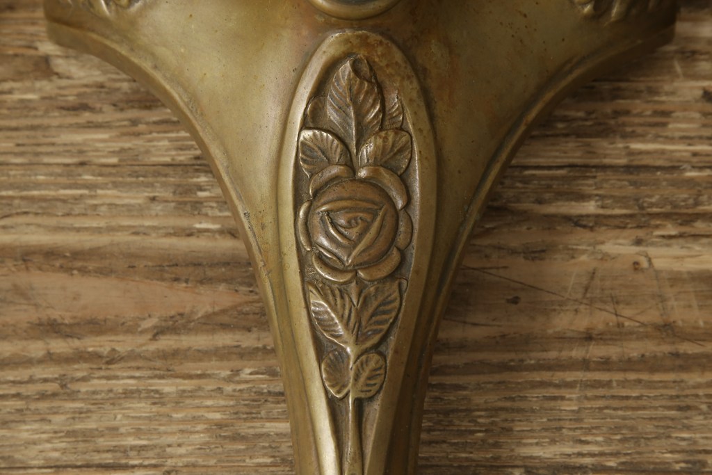 イギリスアンティーク　繊細なデザインが高級感を高める真鍮製のポールハンガー(ハンガースタンド、帽子掛け、店舗什器)(R-059720)