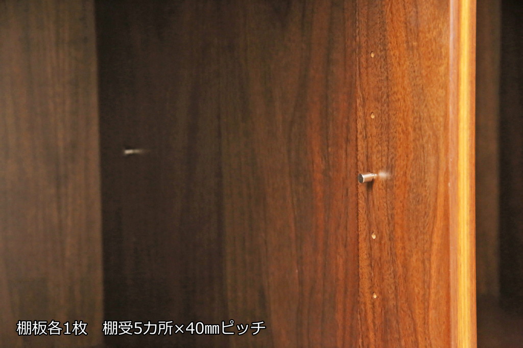 和製ビンテージ　山品木工(YAMASHINA)　様々なテイストの空間に取り入れやすいチーク材製テレビ台(ローボード、テレビボード、収納棚、キャビネット、サイドボード、ヴィンテージ)(R-054780)