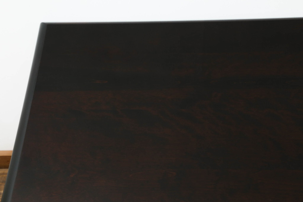 中古　美品　北海道民芸家具　落ち着いた色合いとシンプルなデザインが魅力のサイドデスク(机、サイドテーブル、作業台、在宅用、在宅ワーク)(R-063802)