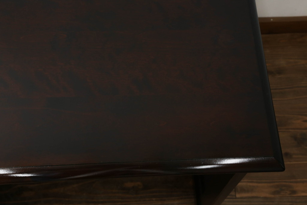 中古　美品　北海道民芸家具　落ち着いた色合いとシンプルなデザインが魅力のサイドデスク(机、サイドテーブル、作業台、在宅用、在宅ワーク)(R-063802)