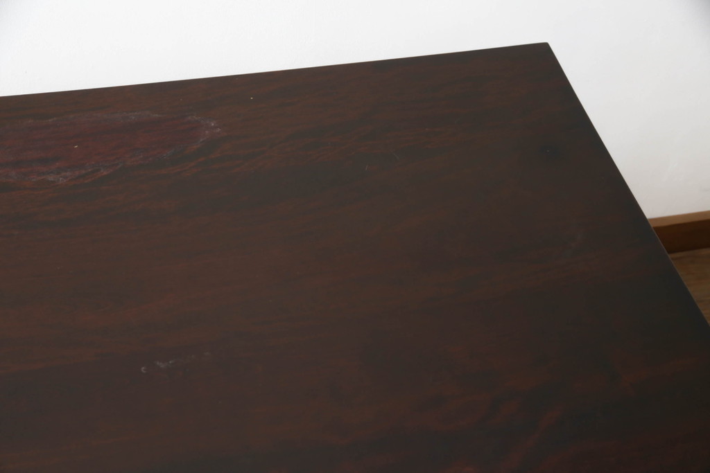 和製ビンテージ　九州民芸家具　絶版品!!　シンプルなデザインがお部屋に取り入れやすい上質なダイニングテーブル(食卓、作業台、机、2人掛け、4人掛け、ヴィンテージ)(R-073171)