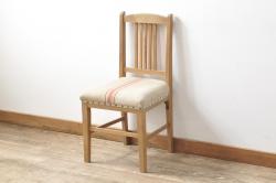 和製ビンテージ　希少　絶版品　北海道民芸家具　細部までこだわりが感じられるデスクチェア(椅子、板座チェア、ヴィンテージ)(R-053180)