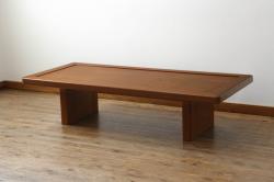 アンティーク家具　古い一枚板の鉄脚テーブル11　(机、作業台)