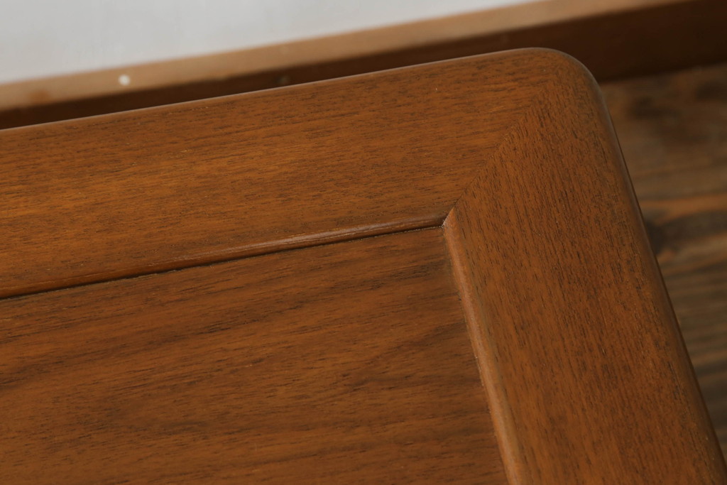 和製ビンテージ　国産　職人手造り　チーク材　シンプルで飽きのこないデザインが魅力の大振りなセンターテーブル(ローテーブル、リビングテーブル、ヴィンテージ、座卓)(R-066811)