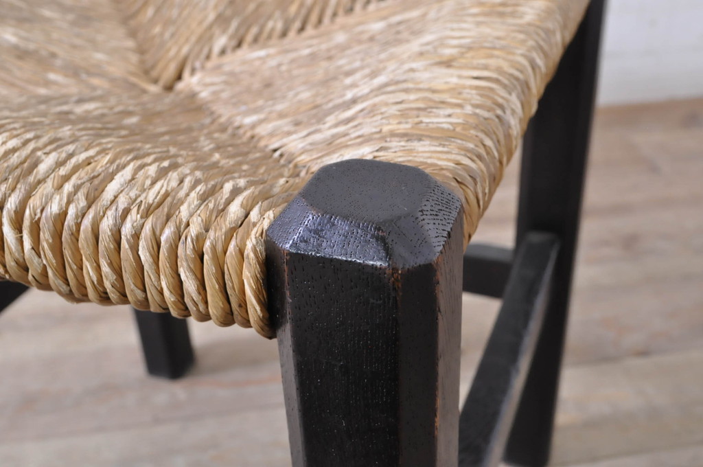 和製ビンテージ　松本民芸家具　アジアンテイストの空間づくりにおすすめのラッシスツール(椅子、イス、ヴィンテージ)(R-072331)