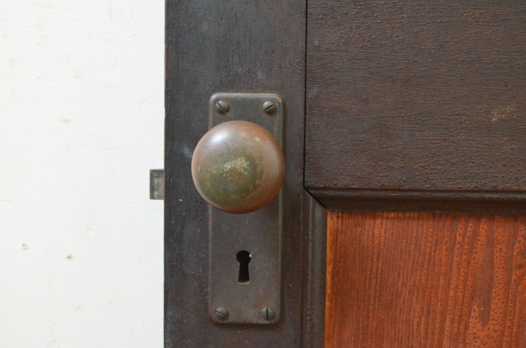 アンティーク建具　大正ロマン　古い洋館のドア1枚(扉、木製扉、玄関ドア)(R-071246)
