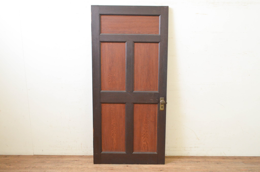 アンティーク建具　大正ロマン　古い洋館のドア1枚(扉、木製扉、玄関ドア)(R-071247)
