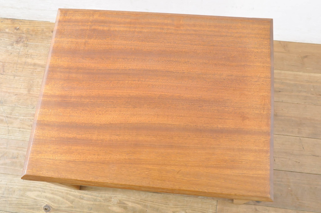 イギリスビンテージ　チーク材　ナチュラルテイストのお部屋におすすめなローテーブル(サイドテーブル、子供机、ヴィンテージ、英国)(R-065662)