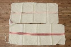 アンティーク雑貨　ビンテージハンガリー製グレインサック2枚セット(5)(リネン、麻袋、穀物袋)
