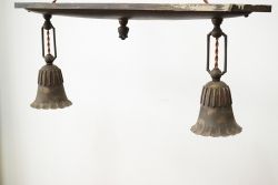 アンティーク　明治〜大正!古い洋館の真鍮製天井照明(電笠)