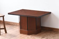 アンティーク家具　 和製アンティーク　古い欅材の八角カフェテーブル(センターテーブル・コーヒーテーブル)