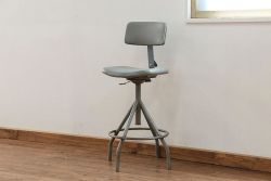 ヴィンテージ家具　イギリスビンテージ ファクトリー 回転椅子(1)(チェア、イス)