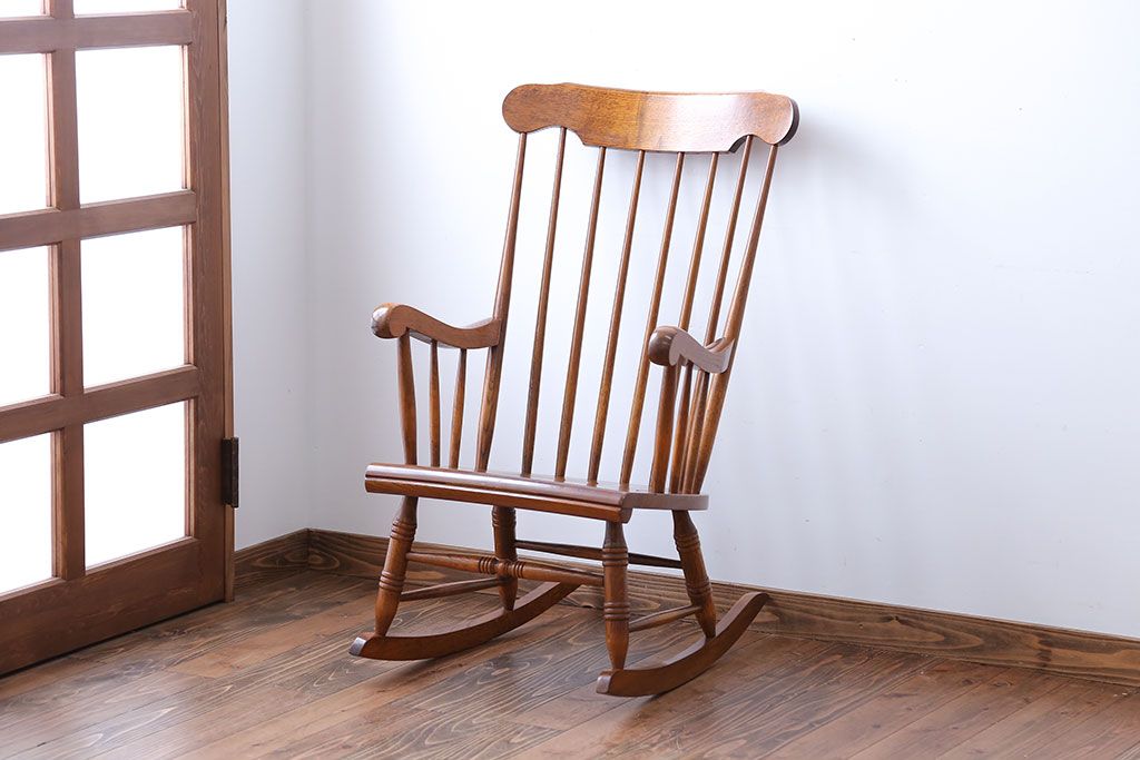 KMK 柏木工 ロッキングチェア 飛騨高山 木製 椅子 ヴィンテージ 家具 