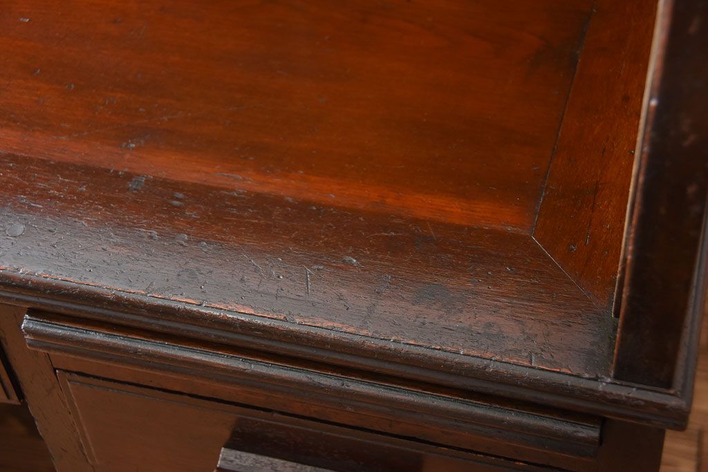 アンティーク家具　アンティーク　古いナラ材のロールトップデスク