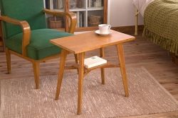 アンティーク家具　和製アンティーク　古いナラ材の小さなサイドテーブル