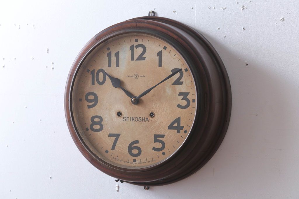 SEIKOSHAの古い壁掛け時計