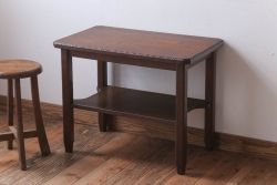 アンティーク家具　和製アンティーク　古いナラ材の上質でおしゃれなサイドテーブル