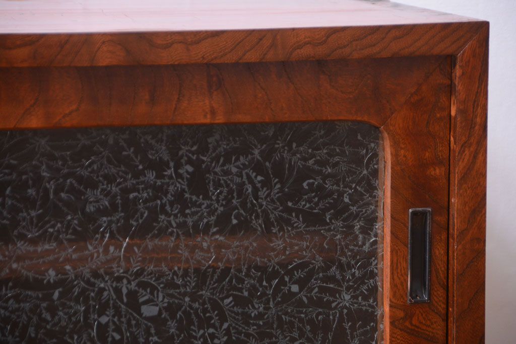 アンティーク家具　和製アンティーク　前面欅玉杢材!時代箪笥ローボード