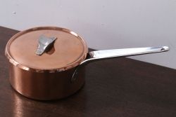 アンティーク雑貨　ビンテージ　デンマークGeorg Jensen(ジョージ・ジェンセン) 銅製の片手鍋(蓋付き)