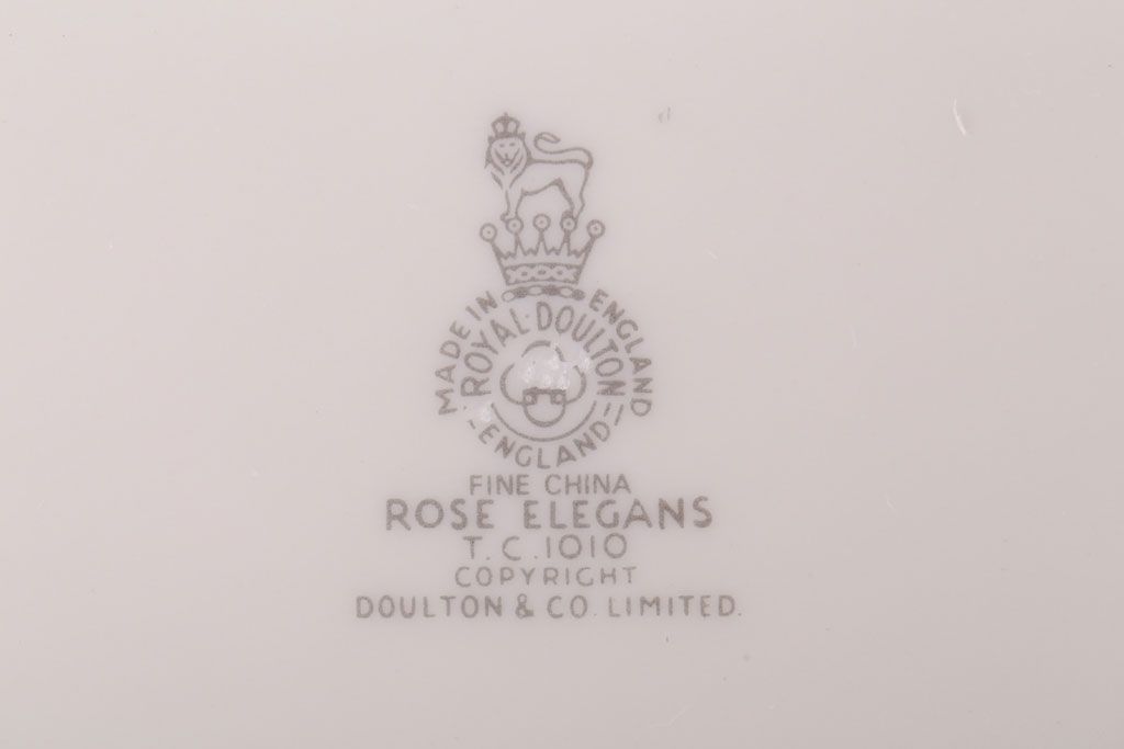 ROYAL DOULTON(ロイヤルドルトン)　ROSE ELEGANS(ローズ・エレガンス)　サラダプレート4枚(皿・洋食器)(2)