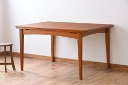 北欧家具　シンプルなビンテージダイニングテーブル(エクステンションテーブル)(2)