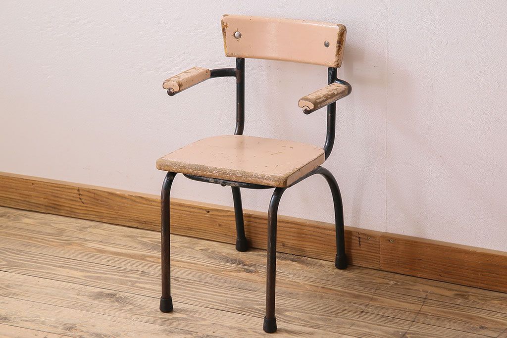 販売最安イギリス アンティーク ペイントチャイルドチェア/子供椅子/スクールチェアY-132 店舗什器