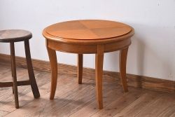 天童木工　中古　上品なデザインのラウンドテーブル(2)