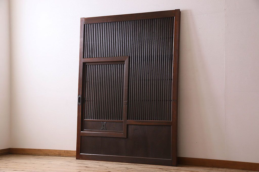 和製アンティーク ケヤキ・カバ材 上質なデザインの蔵戸(引き戸