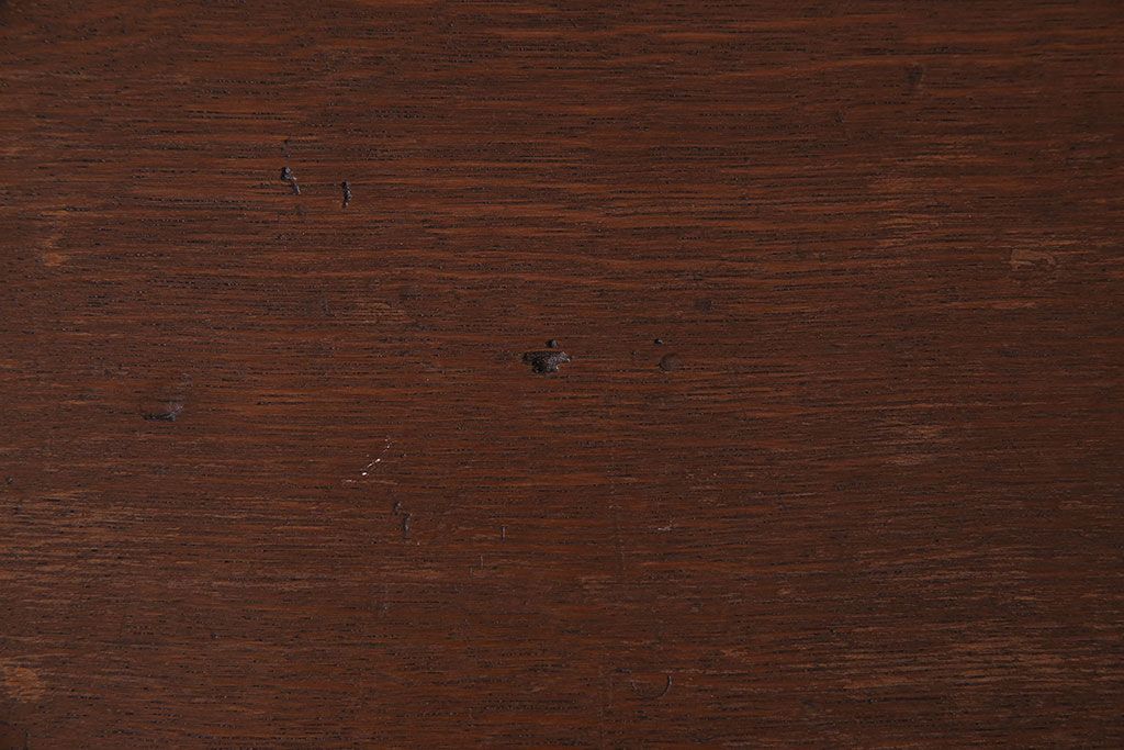 レトロ家具　昭和レトロ　ナラ材一枚板 古材の質感が味わい深い鉄脚ベンチ(長椅子、アイアンベンチ)(3)