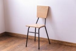 ラフジュ工房オリジナル　ナラ材　シンプルなチェア(椅子、ダイニングチェア)(1)