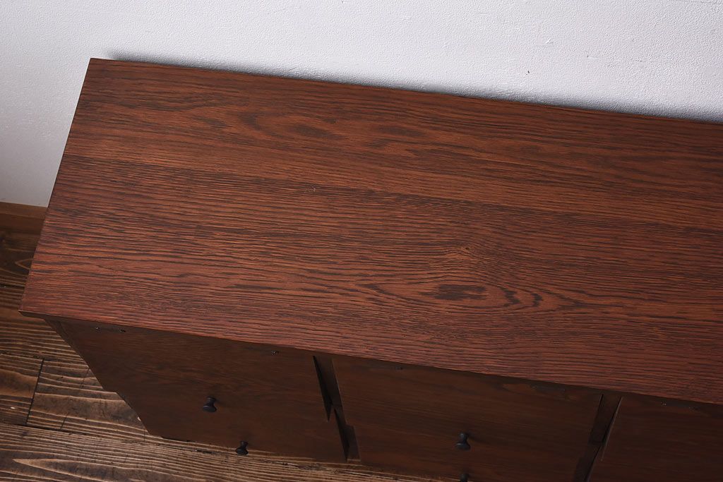 ラフジュ工房オリジナル　2×5マス　杢目の美しいパタパタ収納棚(マス目棚、戸棚)