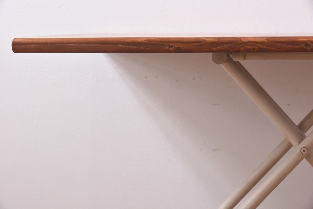 ラフジュ工房オリジナル　ヒノキ材　リフティングテーブル(サイドテーブル、センターテーブル、作業台)(1)