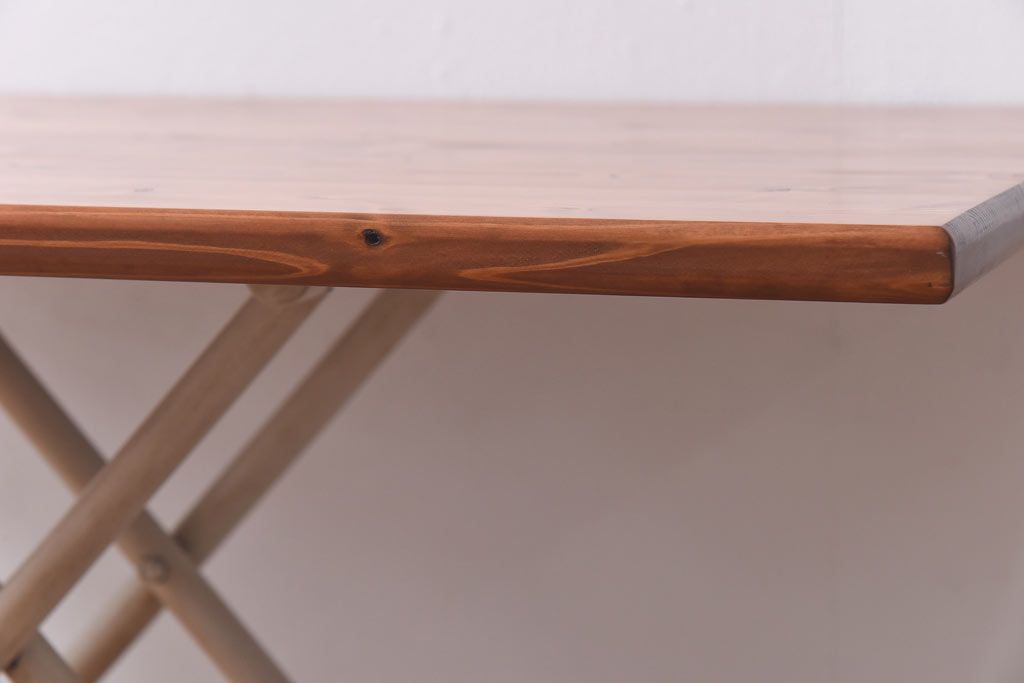 ラフジュ工房オリジナル　ヒノキ材　リフティングテーブル(サイドテーブル、センターテーブル、作業台)