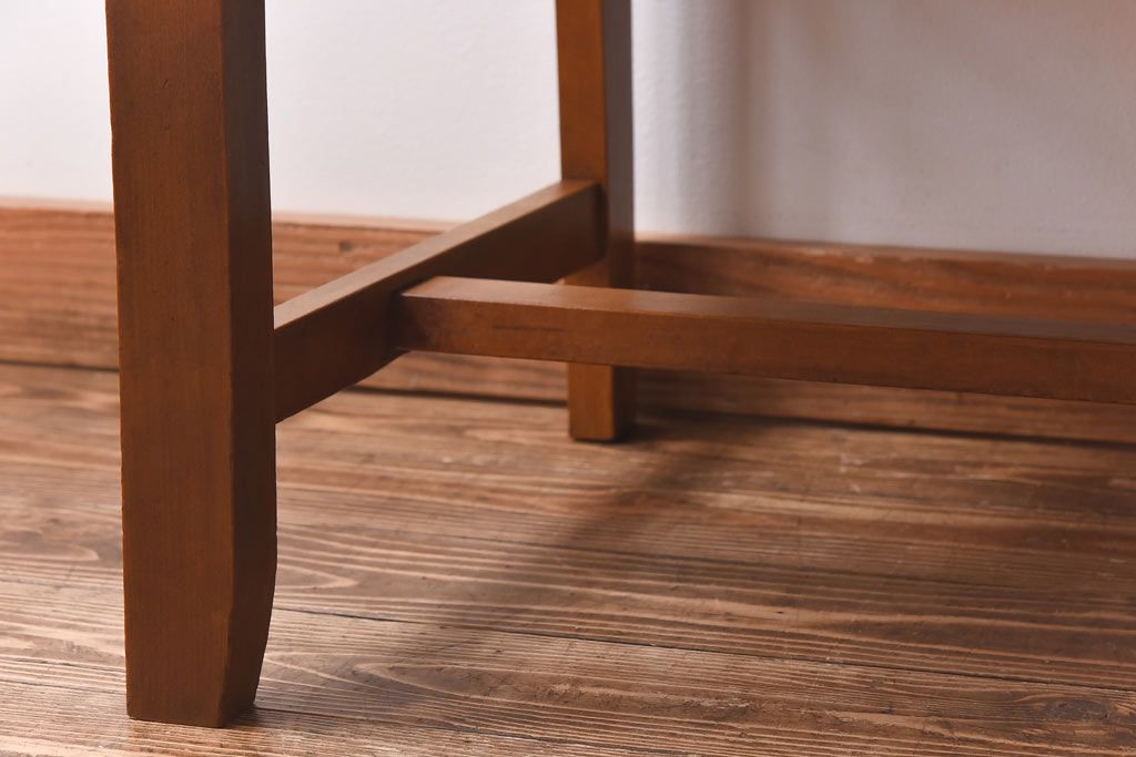 ビンテージ家具　昭和レトロ　ナラ材　木のぬくもりを感じるヴィンテージソファベンチ(長椅子)