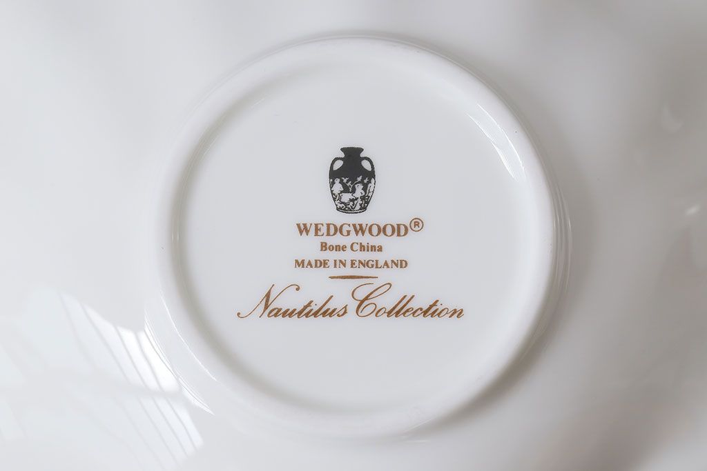 中古　イギリス Wedgwood(ウェッジウッド)　NAUTILUS(ノーチラス)　シェルプレート2枚セット(洋食器)(1)