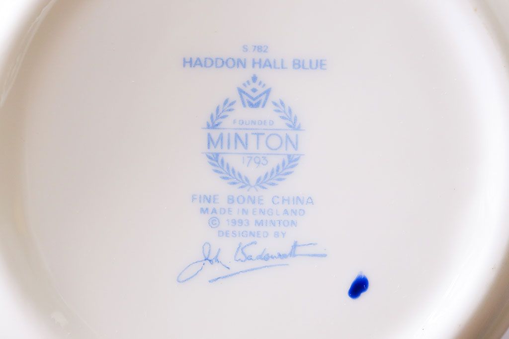アンティーク雑貨　イギリス　MINTON(ミントン)　Haddon Hall(ハドンホール)　フラワーベース(花瓶)