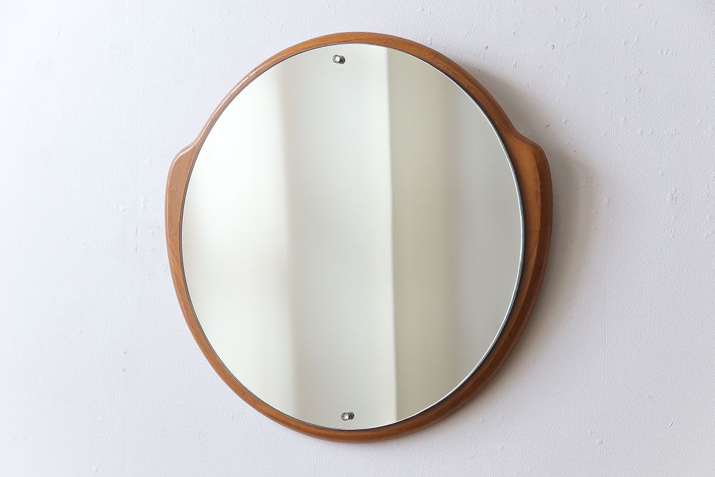 アンティーク木枠の鏡横が約59cm
