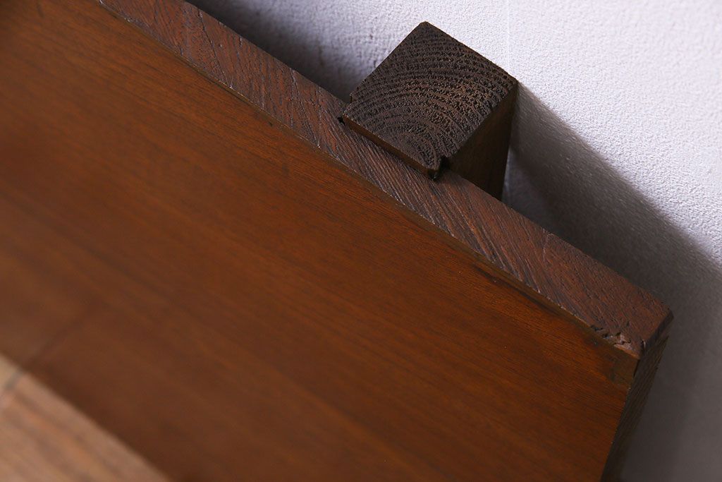 アンティーク雑貨　昭和初期　古材　艶やかな木肌が美しい飾り台(花台、材料)