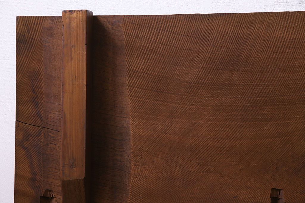 アンティーク雑貨　昭和初期　古材　艶やかな木肌が美しい飾り台(花台、材料)