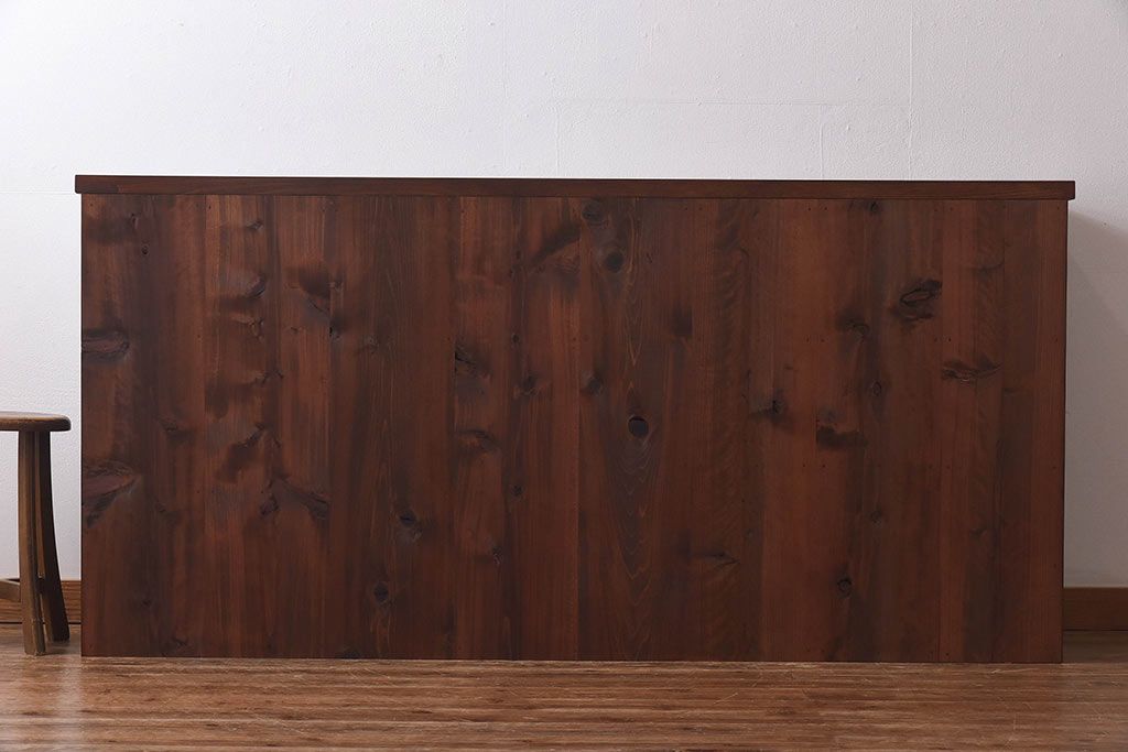 【H様ご成約分】和製アンティーク　上手物　前面総欅材の重厚な収納箪笥ローボード(水屋箪笥、サイドボード)(1)
