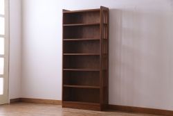 レトロ家具　昭和レトロ　素朴でシンプルなデザインが魅力の本棚(ウッドシェルフ、飾り棚)