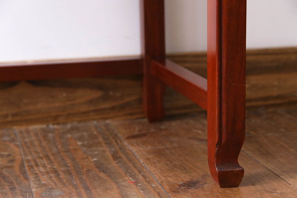 アンティーク雑貨　昭和後期　唐木材　洗練された雰囲気漂うサイドテーブル(花台)