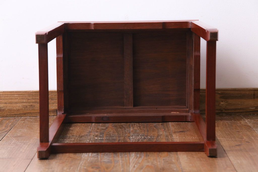 アンティーク雑貨　昭和後期　唐木材　洗練された雰囲気漂うサイドテーブル(花台)