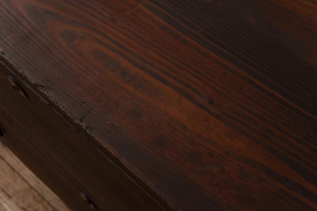 レトロ家具　昭和中期　桐材　レトロで素朴な箪笥ローチェスト(衣装箪笥、引き出し、桐箪笥、桐たんす)(2)