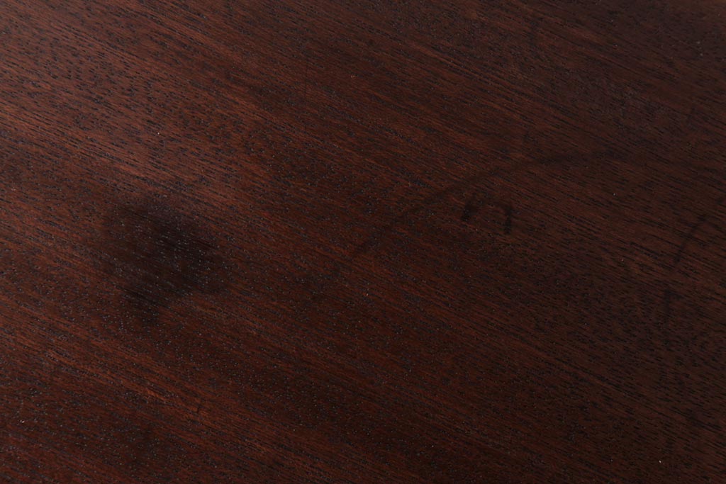 ラフジュ工房オリジナル　古い木の質感が味わい深いシンプルな鉄脚サイドテーブル(センターテーブル、花台、飾り台)