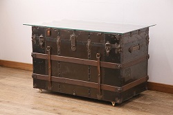 アンティーク　古いミシンのリメイクテーブル(机・作業台)
